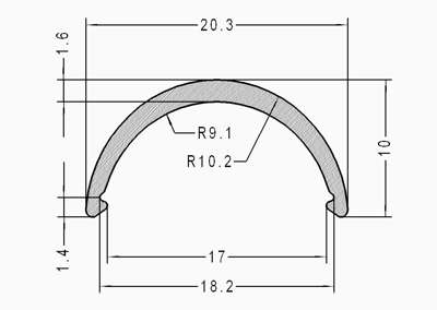 Aluminium LED Profil mit PMMA Cover
