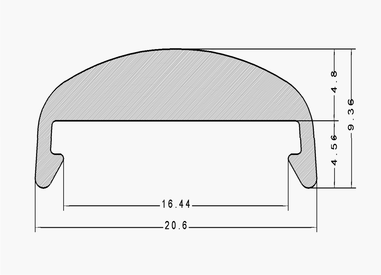 Aluminium LED Profil mit PMMA Cover